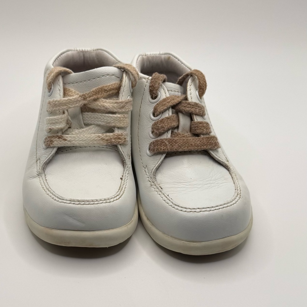 Vintage Stride Rite Baby Shoes 4.5 W White Parker II 2431756 Leather